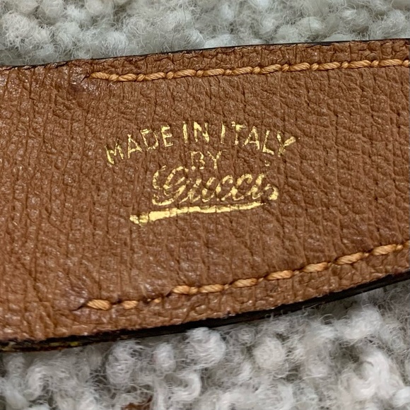 AUTHENTIC Women's VINTAGE GUCCI Brown LEATHER & BAMBOO Designer WAIST BELT Italy - Picture 7 of 7